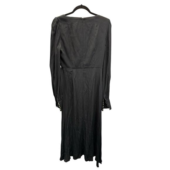 Zimmermann Black Long Sleeve Midi Dress Viscose Blend Size US 6 (AU 2) - Picture 9 of 13